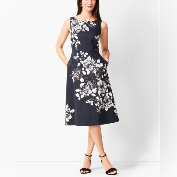 Talbots RSVP Floral Fit & Flare Dress – NWT Sz 4 - Picture 1 of 7
